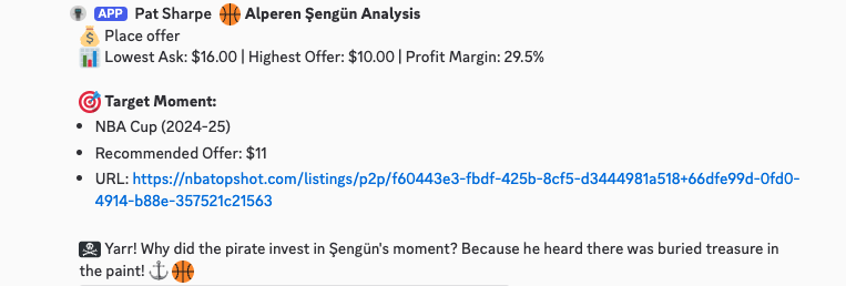 Market analysis is the core of the motion - find NFTs that have an expected profit margin if our offer is accepted.