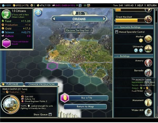 Civilization City Management