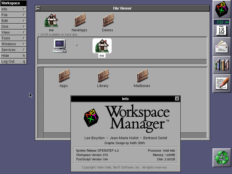 NeXTSTEP Interface