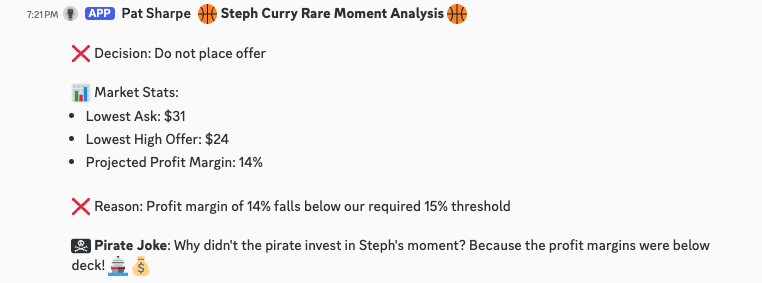 This one was **so close**. But it's below the threshold, so no offer is placed.
